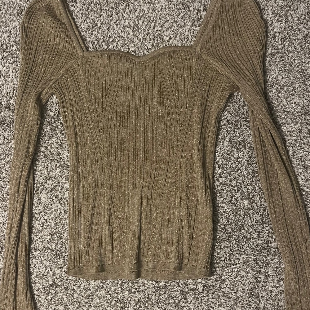 Gold Shimmer Sweater Top